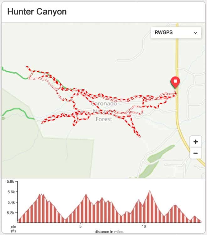 Hunter Canyon Mountain Bike Rides